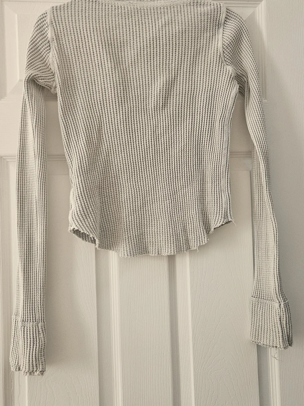 FREE PEOPLE MOVEMENT One Colt Thermal Waffle Henley Long Sleeve Shirt Green